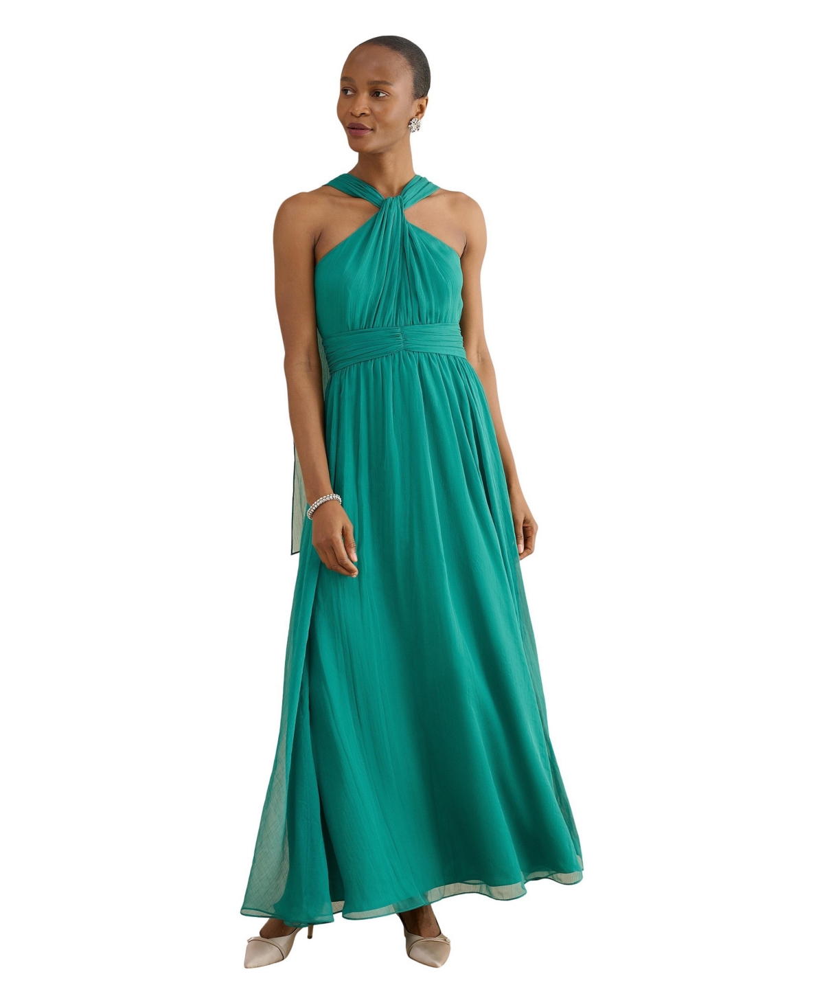 Hobbs London Women’s Marilyn Satin Maxi Dress – Emeraldgreen Hobbs London Women’s Marilyn Satin Maxi Dress – Emeraldgreen