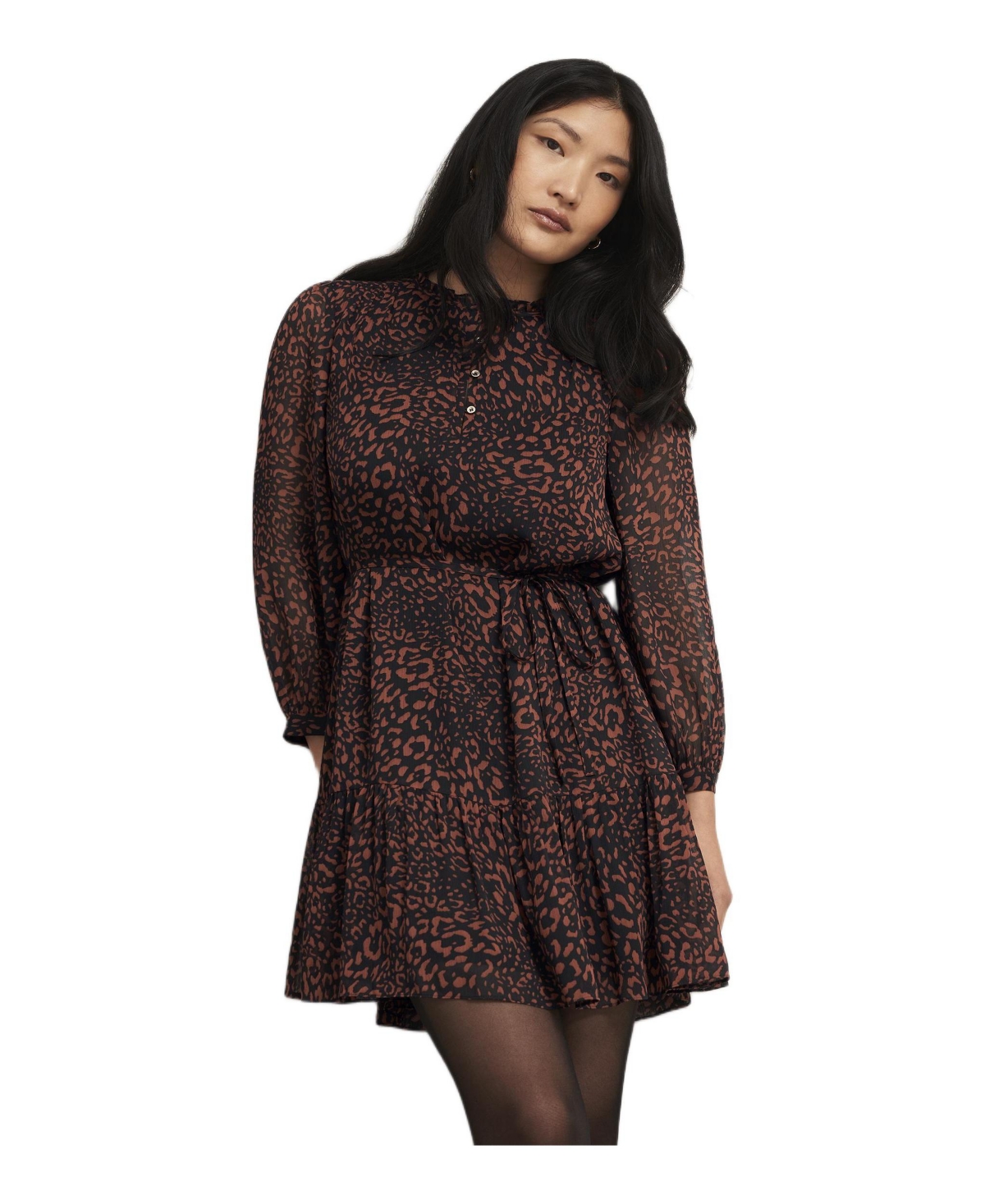 Hobbs London Women’s Monikah Dress – Medium Brown