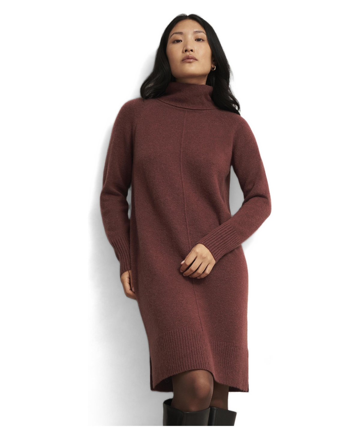 Hobbs London Women’s Nessa Knitted Dress – Cinnamon brown
