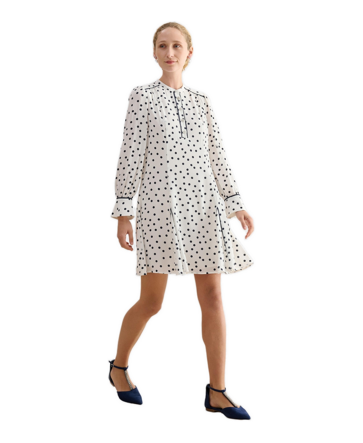Hobbs London Women’s Ruth Polka Dot Mini Dress – Ivorymidnight Hobbs London Women’s Ruth Polka Dot Mini Dress – Ivorymidnight