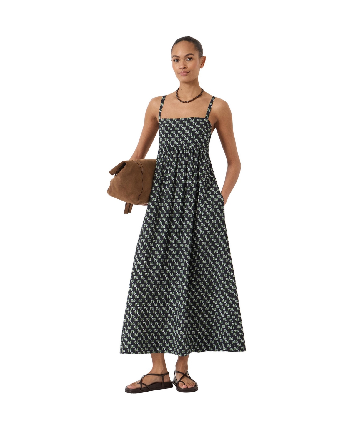 Hush Women’s Nami Crinkle Gathered Maxi Dress – Floral blue Hush Women’s Nami Crinkle Gathered Maxi Dress – Floral blue