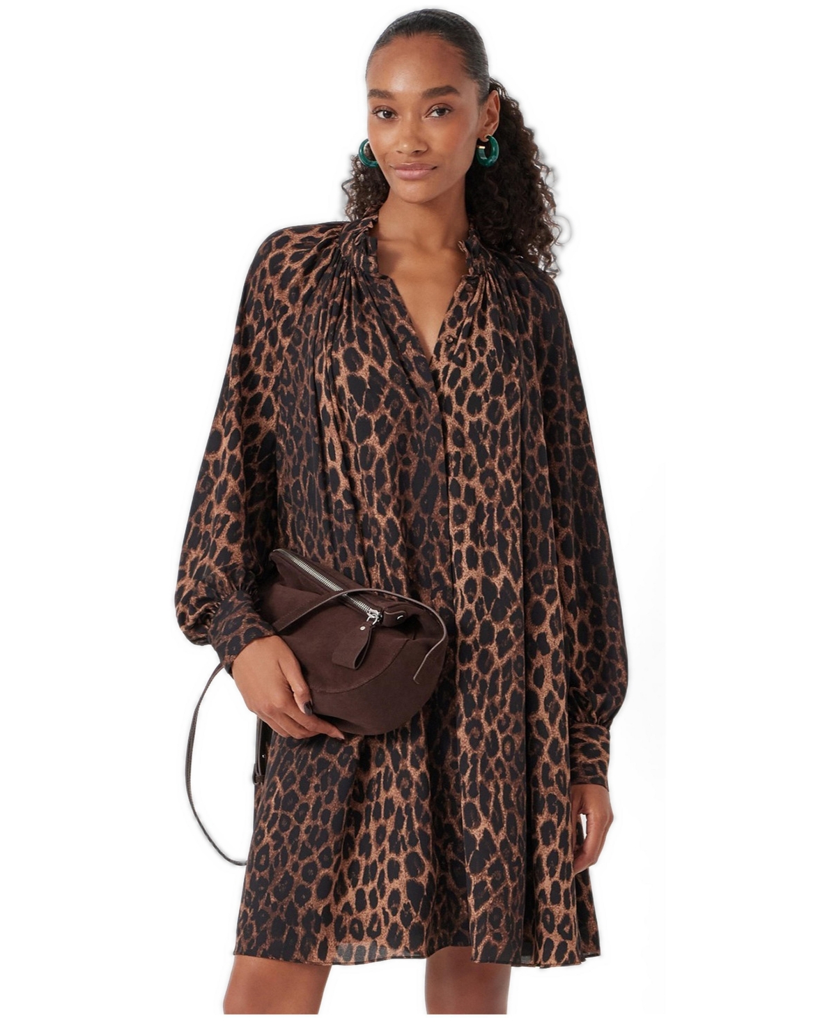 Hush Women’s Printed Chiffon Mini Dress – Natural leopard brown Hush Women’s Printed Chiffon Mini Dress – Natural leopard brown