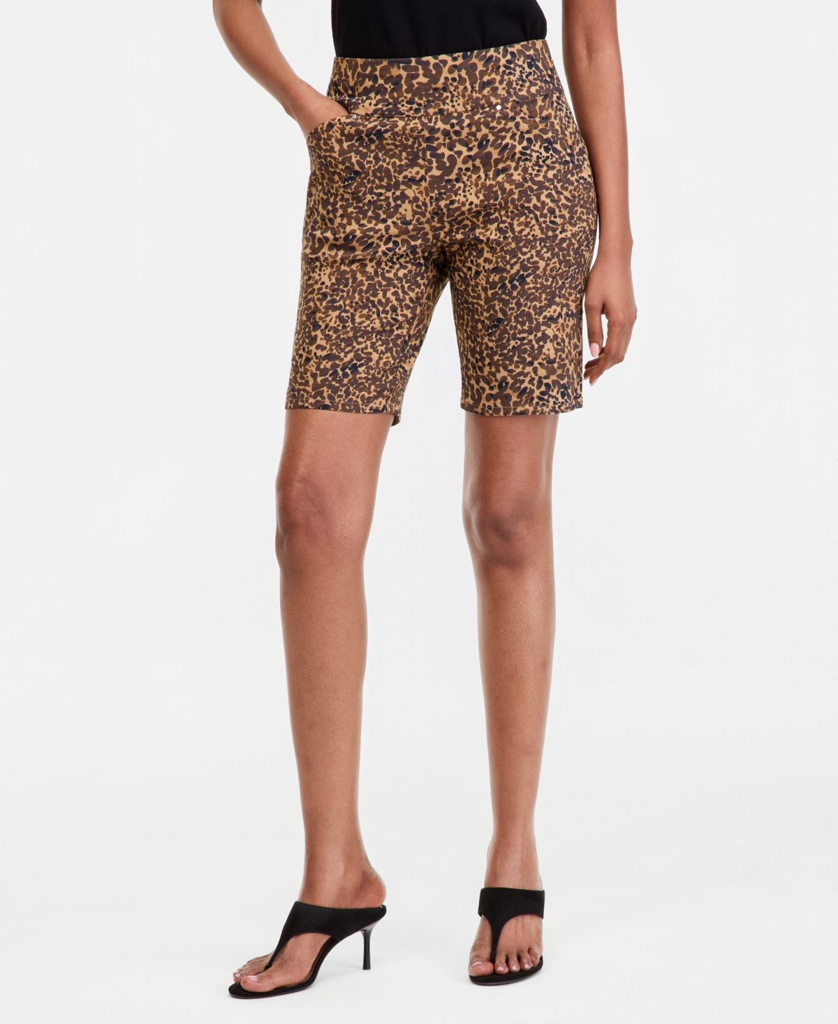 I.n.c. International Concepts Women’s Printed Pull-On Bermuda Shorts, Macy’s Exclusive – Rowan Animal I.n.c. International Concepts Women’s Printed Pull-On Bermuda Shorts, Macy’s Exclusive – Rowan Animal