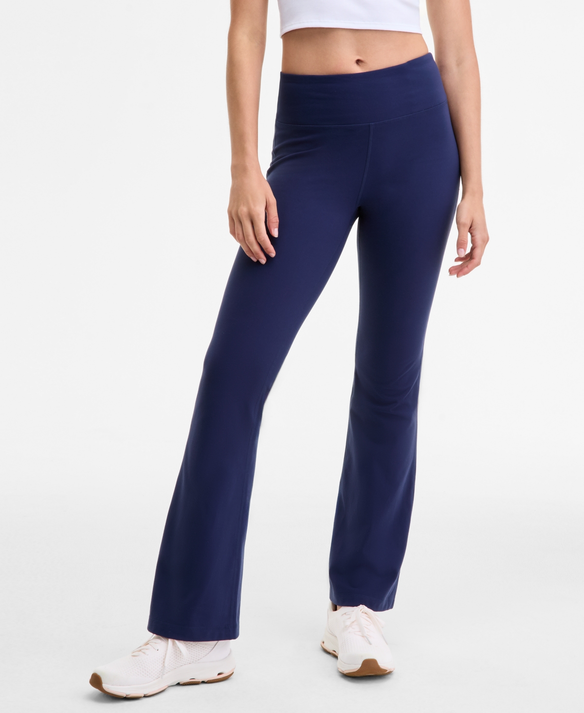 Id Ideology Women’s Studio High Rise Flare Leggings, Created for Macy’s – Indigo Sea