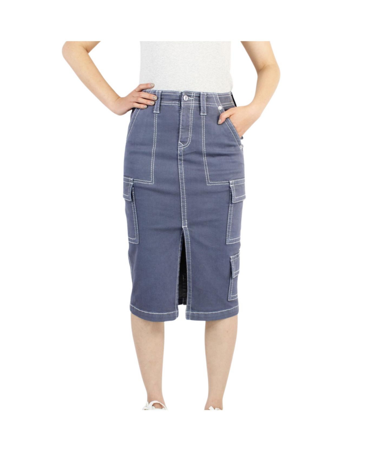 Indigo Poppy Women’s Black Cargo Skirt – Slate grey Indigo Poppy Women’s Black Cargo Skirt – Slate grey