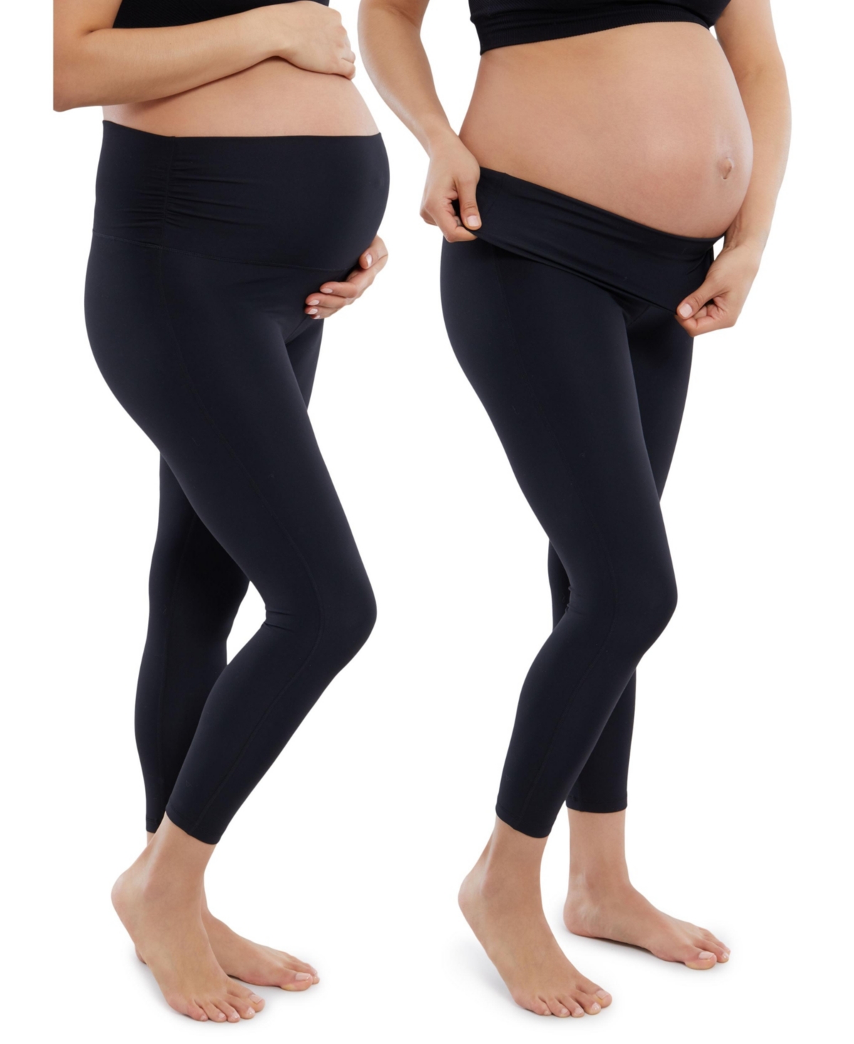 Ingrid + Isabel Maternity Foldover Legging Bundle – Black