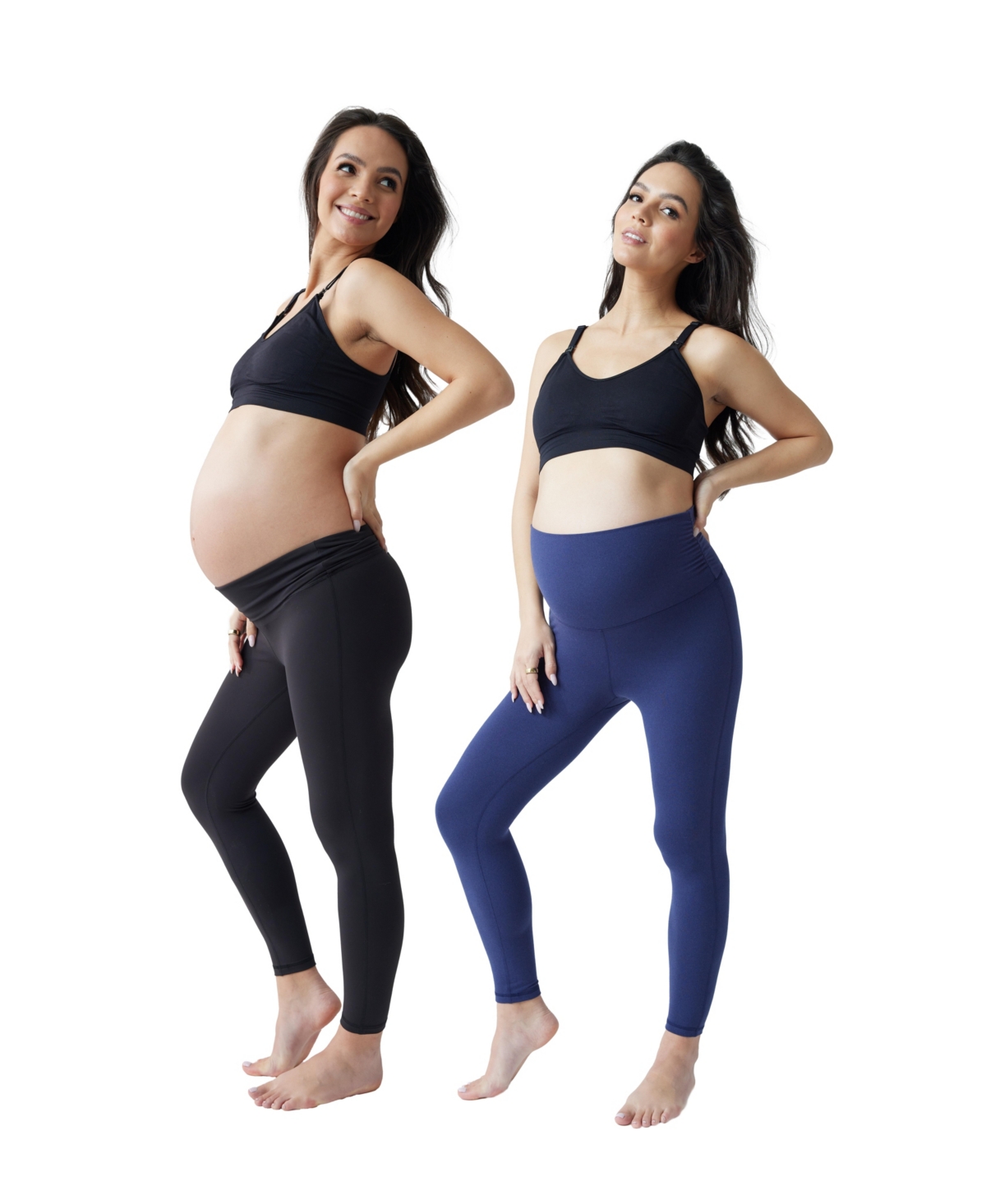 Ingrid + Isabel Maternity Foldover Legging Bundle – Black + navy Ingrid + Isabel Maternity Foldover Legging Bundle – Black + navy