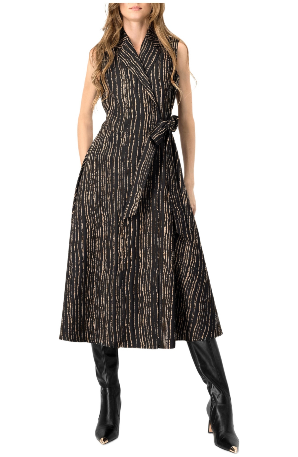 Ivonne Women’s Sleeveless Long Wrap Dress – Black Ivonne Women’s Sleeveless Long Wrap Dress – Black