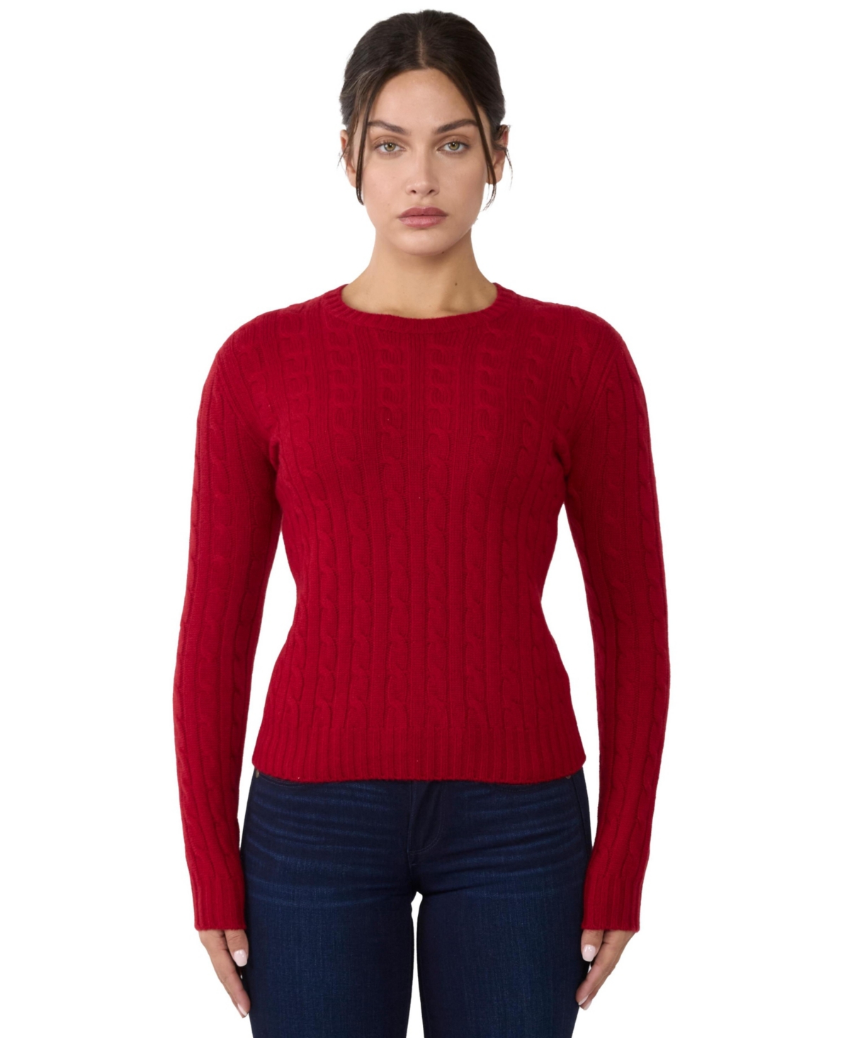 Jennie Liu Women’s 100% Cashmere Crewneck Sweater | Chuncky Cashmere Cable-knit Sweaters – Ruby Jennie Liu Women’s 100% Cashmere Crewneck Sweater | Chuncky Cashmere Cable-knit Sweaters – Ruby