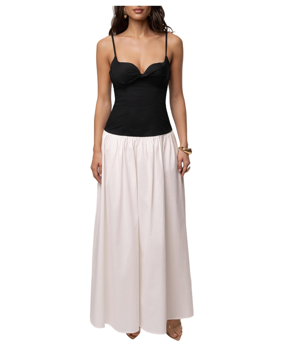 Jluxlabel Women’s Forever Flare Maxi Dress – Black/White Jluxlabel Women’s Forever Flare Maxi Dress – Black/White