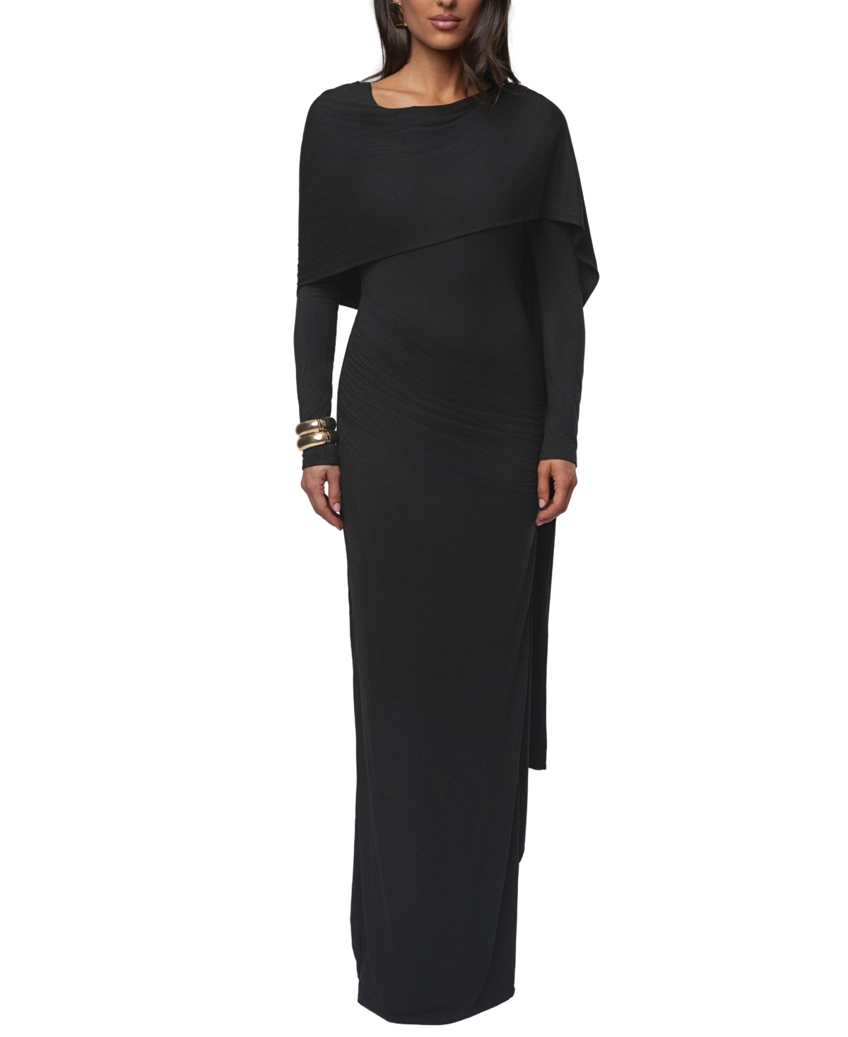 Jluxlabel Women’s Glitz Asymmetric Maxi Dress – Black Jluxlabel Women’s Glitz Asymmetric Maxi Dress – Black