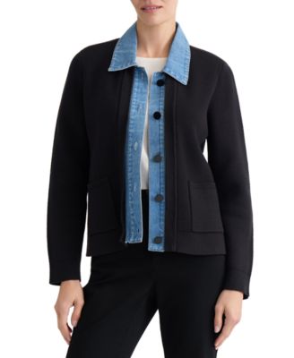 Jones New York Womens Notch Collar Cardigan Jones New York Womens Notch Collar Cardigan