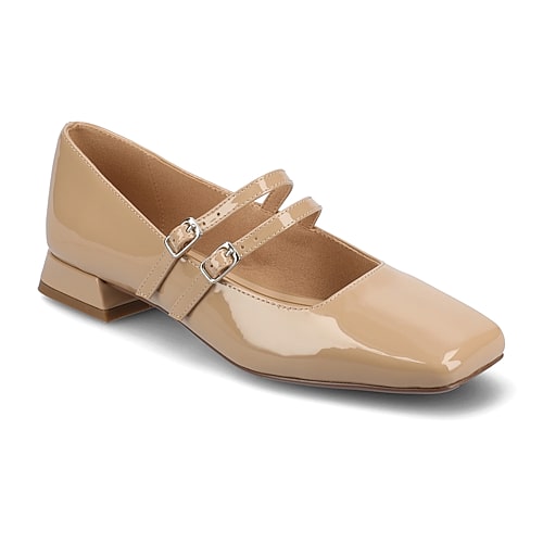 Journee Collection Gredah Womens Square Closed Toe Mary Jane Shoes, 6 1/2 Medium, Beige