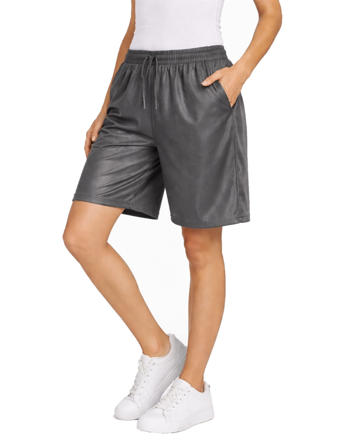 Jump Start Women’s Loose Fit Moisture-Wicking Performance Dazzle Shorts – Charcoal Jump Start Women’s Loose Fit Moisture-Wicking Performance Dazzle Shorts – Charcoal