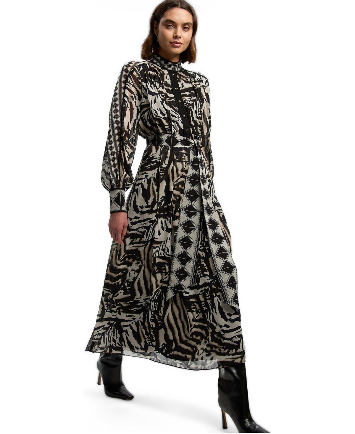 Karen Millen Women’s Animal Print Maxi Dress – Animal