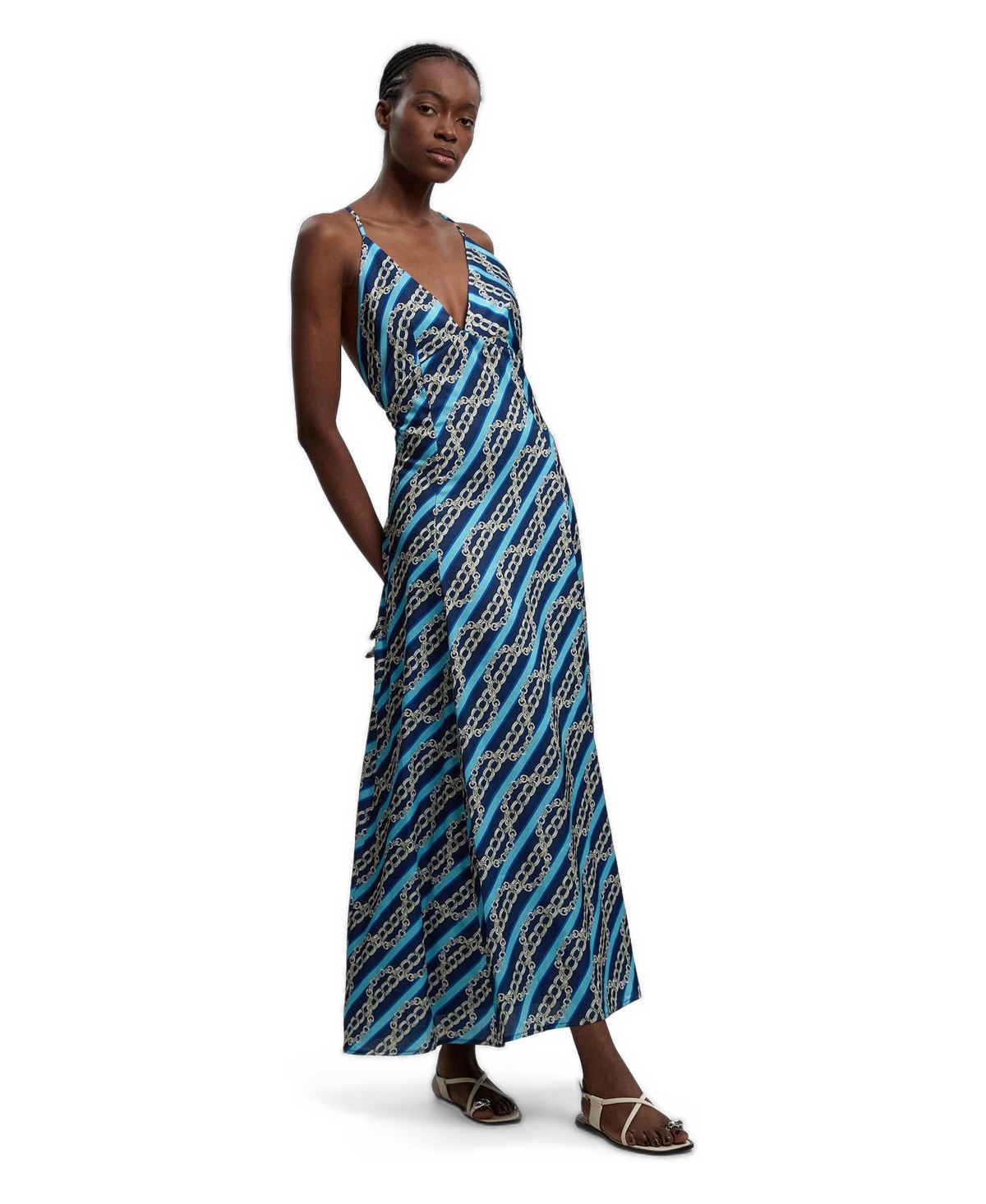 Karen Millen Women’s Chain Print Maxi Dress – Multi Karen Millen Women’s Chain Print Maxi Dress – Multi