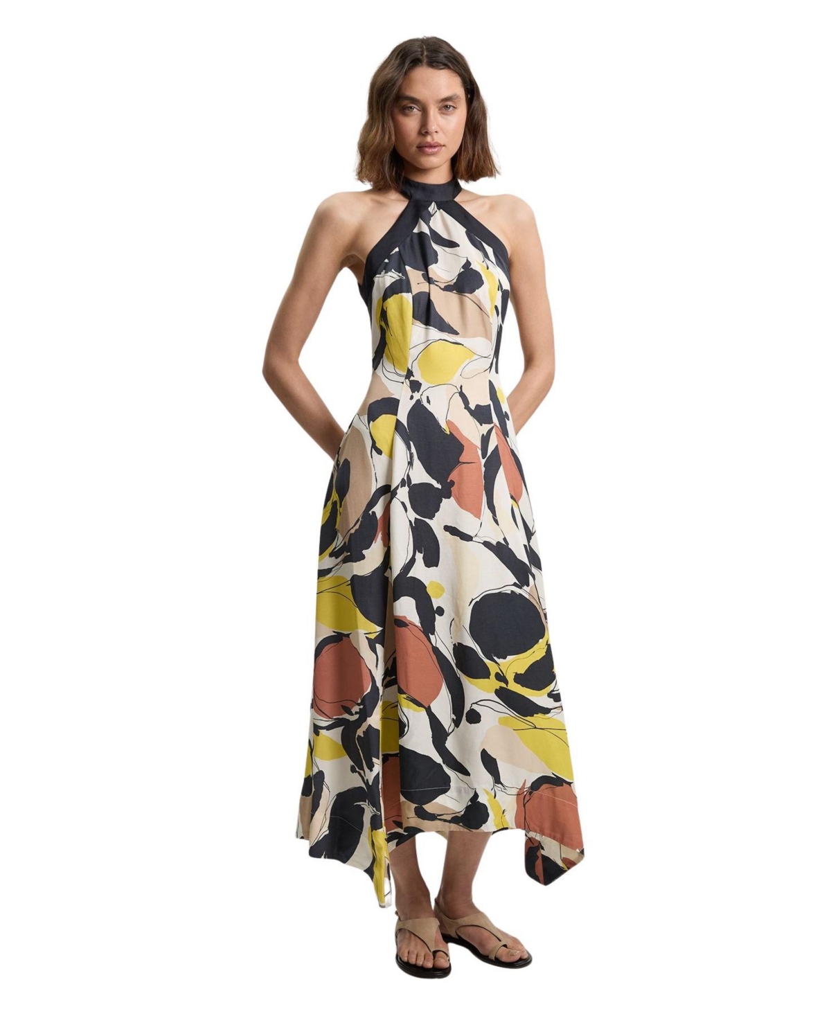 Karen Millen Women’s Petite Abstract Print Halter Maxi Dress – Multi Karen Millen Women’s Petite Abstract Print Halter Maxi Dress – Multi