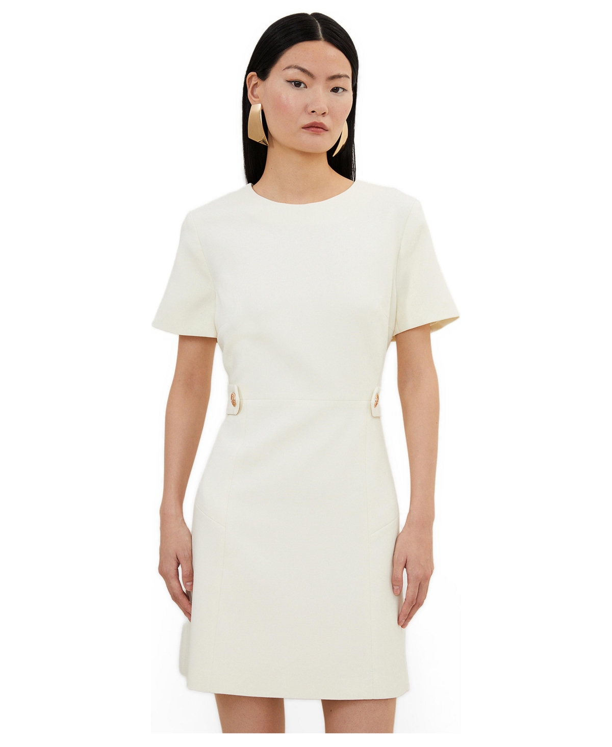 Karen Millen Women’s Tailored Mini Dress – Cream Karen Millen Women’s Tailored Mini Dress – Cream