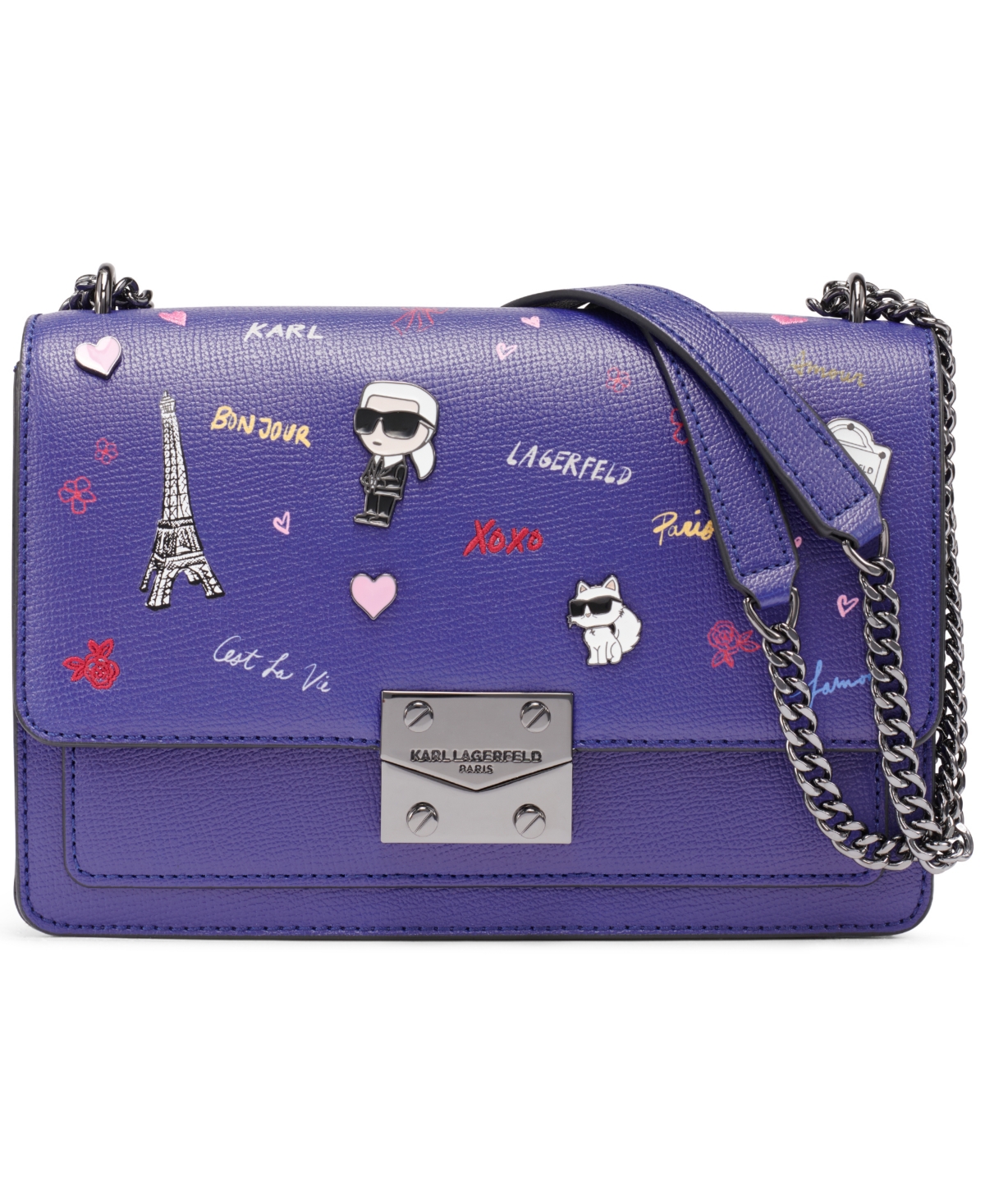 Karl Lagerfeld Paris Corrine Mini Shoulder Bag – Blue Multi