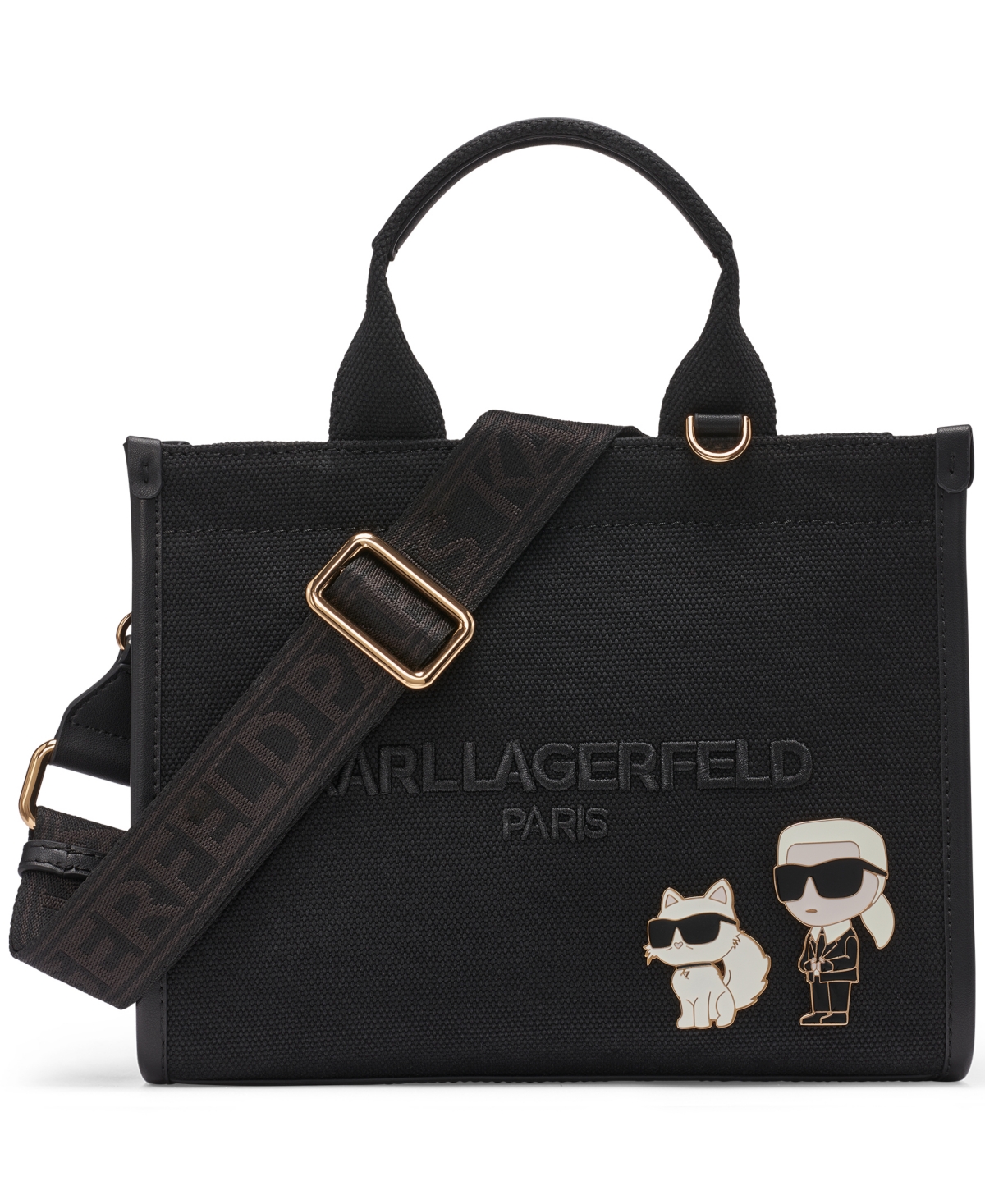 Karl Lagerfeld Paris Kristina Small Satchel Handbag – Black Karl Lagerfeld Paris Kristina Small Satchel Handbag – Black