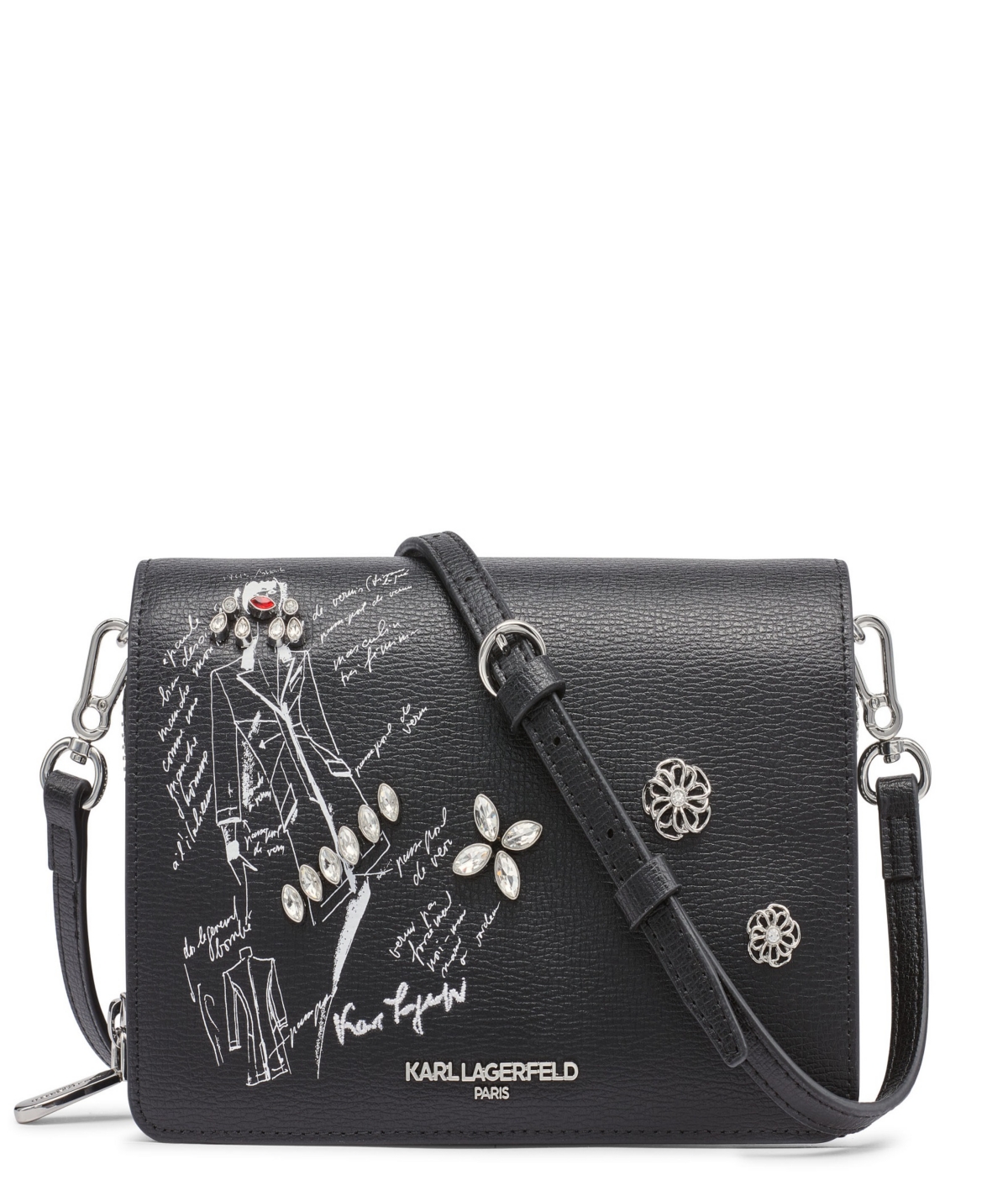 Karl Lagerfeld Paris Lourdes Crossbody – Blk/wht Karl Lagerfeld Paris Lourdes Crossbody – Blk/wht