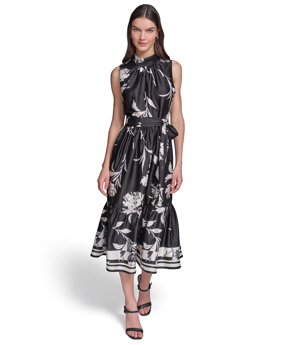 Karl Lagerfeld Paris Women’s Belted Midi Dress – Indigo