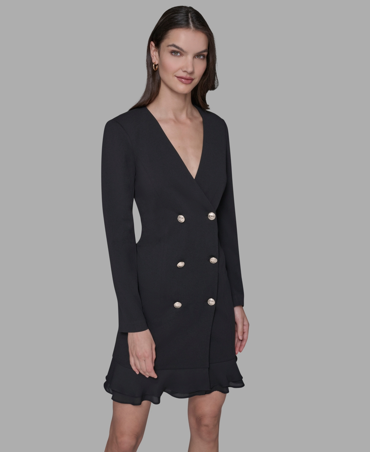 Karl Lagerfeld Paris Women’s Double-Breasted Jacket Dress – Black Karl Lagerfeld Paris Women’s Double-Breasted Jacket Dress – Black