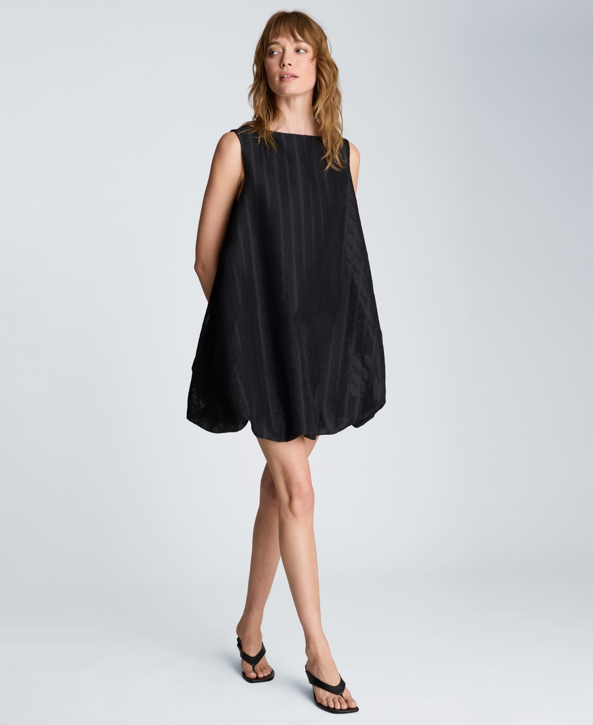 Kenneth Cole Women’s Boat Neck Bubble Hem Mini Dress – Black Kenneth Cole Women’s Boat Neck Bubble Hem Mini Dress – Black