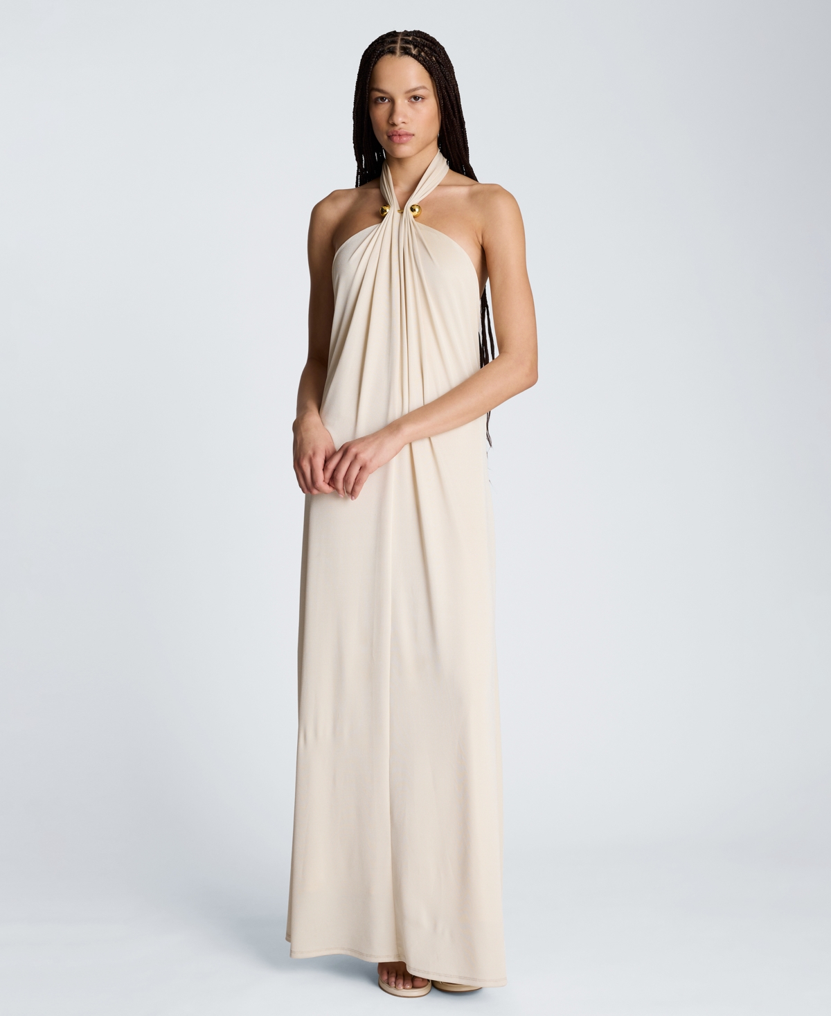 Kenneth Cole Women’s Halter Neck Maxi Dress – Eggshell Kenneth Cole Women’s Halter Neck Maxi Dress – Eggshell