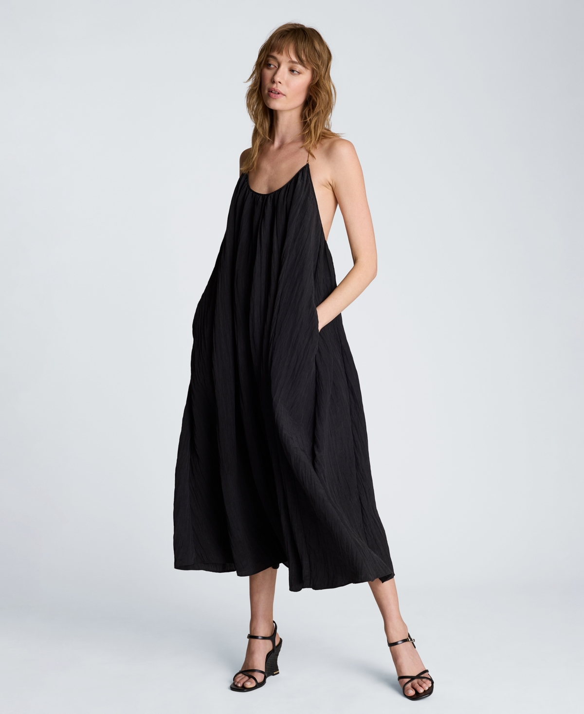 Kenneth Cole Women’s Halter Neck Midi Dress – Black Kenneth Cole Women’s Halter Neck Midi Dress – Black