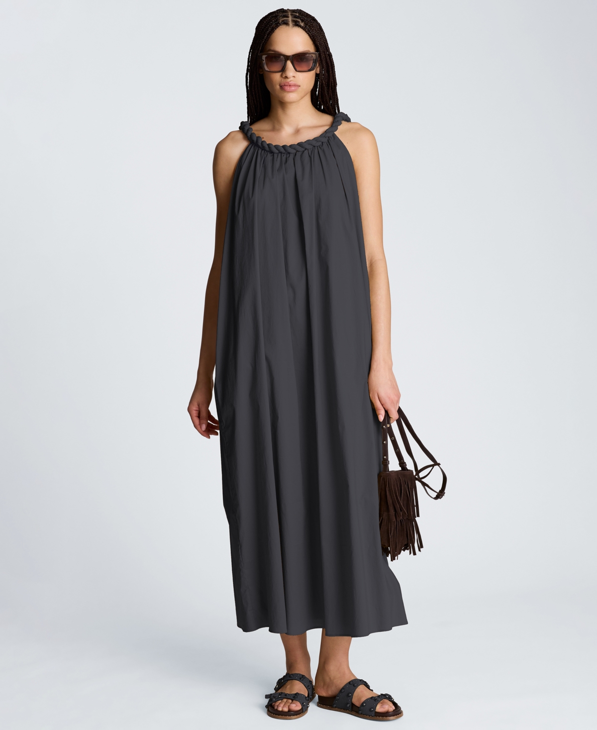 Kenneth Cole Women’s Scoop Neck Maxi Dress – Black Kenneth Cole Women’s Scoop Neck Maxi Dress – Black