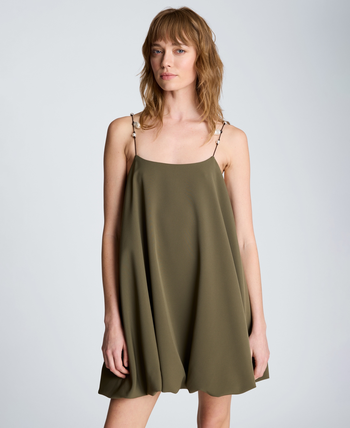 Kenneth Cole Women’s Sleeveless Bubble Hem Mini Dress – Turtle Green Kenneth Cole Women’s Sleeveless Bubble Hem Mini Dress – Turtle Green