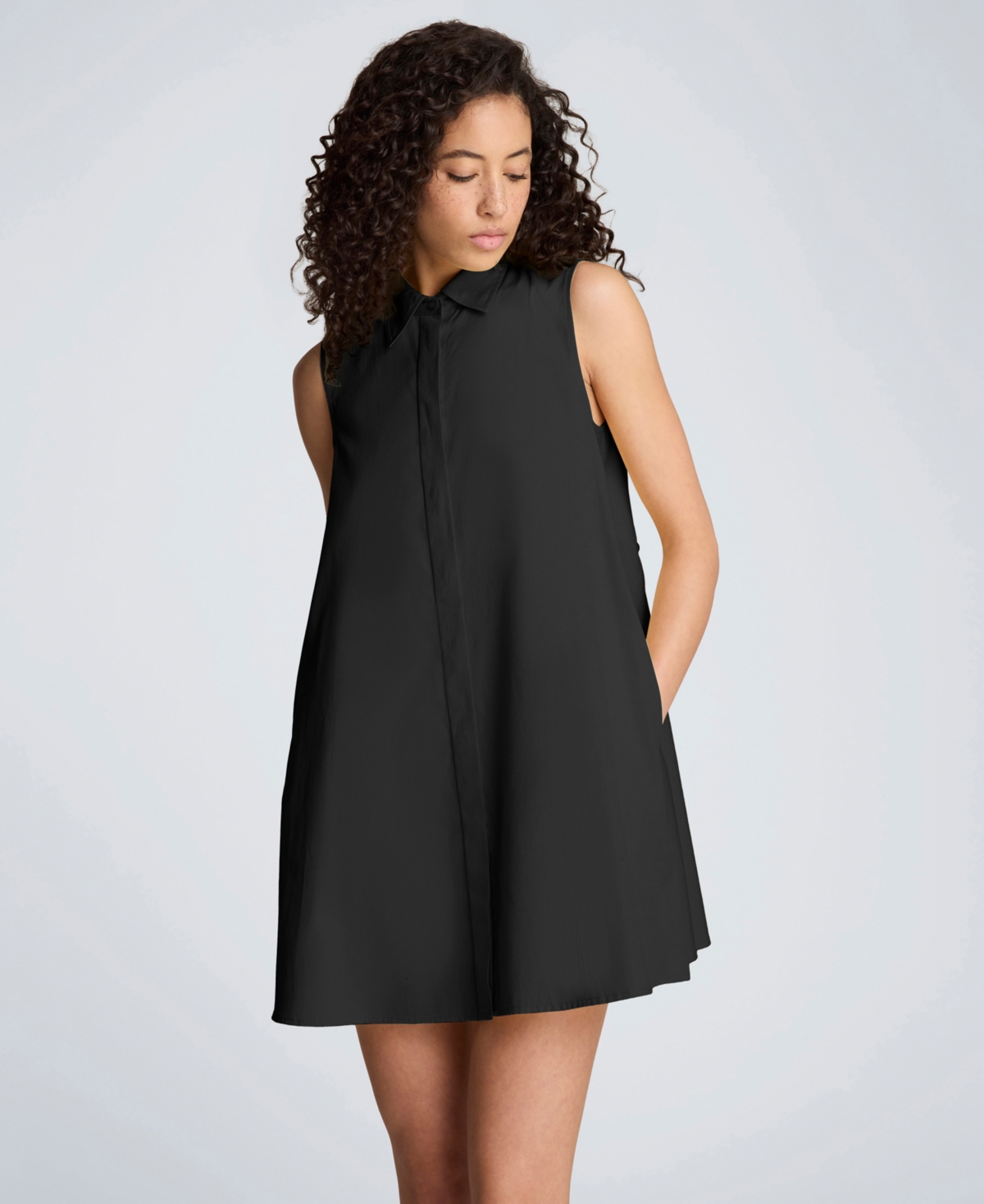 Kenneth Cole Women’s Sleeveless Trapeze Mini Dress – Black Kenneth Cole Women’s Sleeveless Trapeze Mini Dress – Black