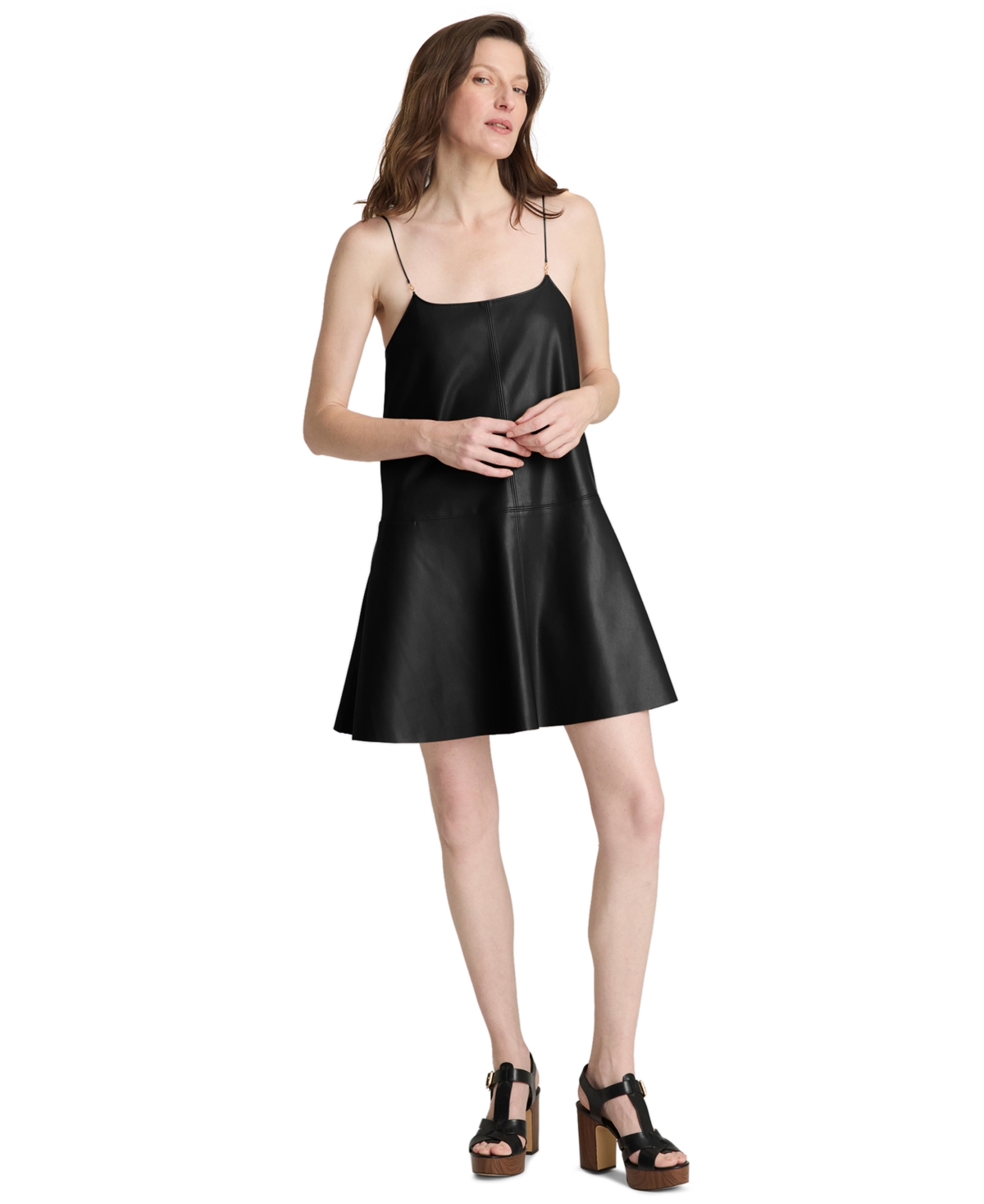 Kenneth Cole Women’s Spaghetti Strap Mini Dress – Black Kenneth Cole Women’s Spaghetti Strap Mini Dress – Black