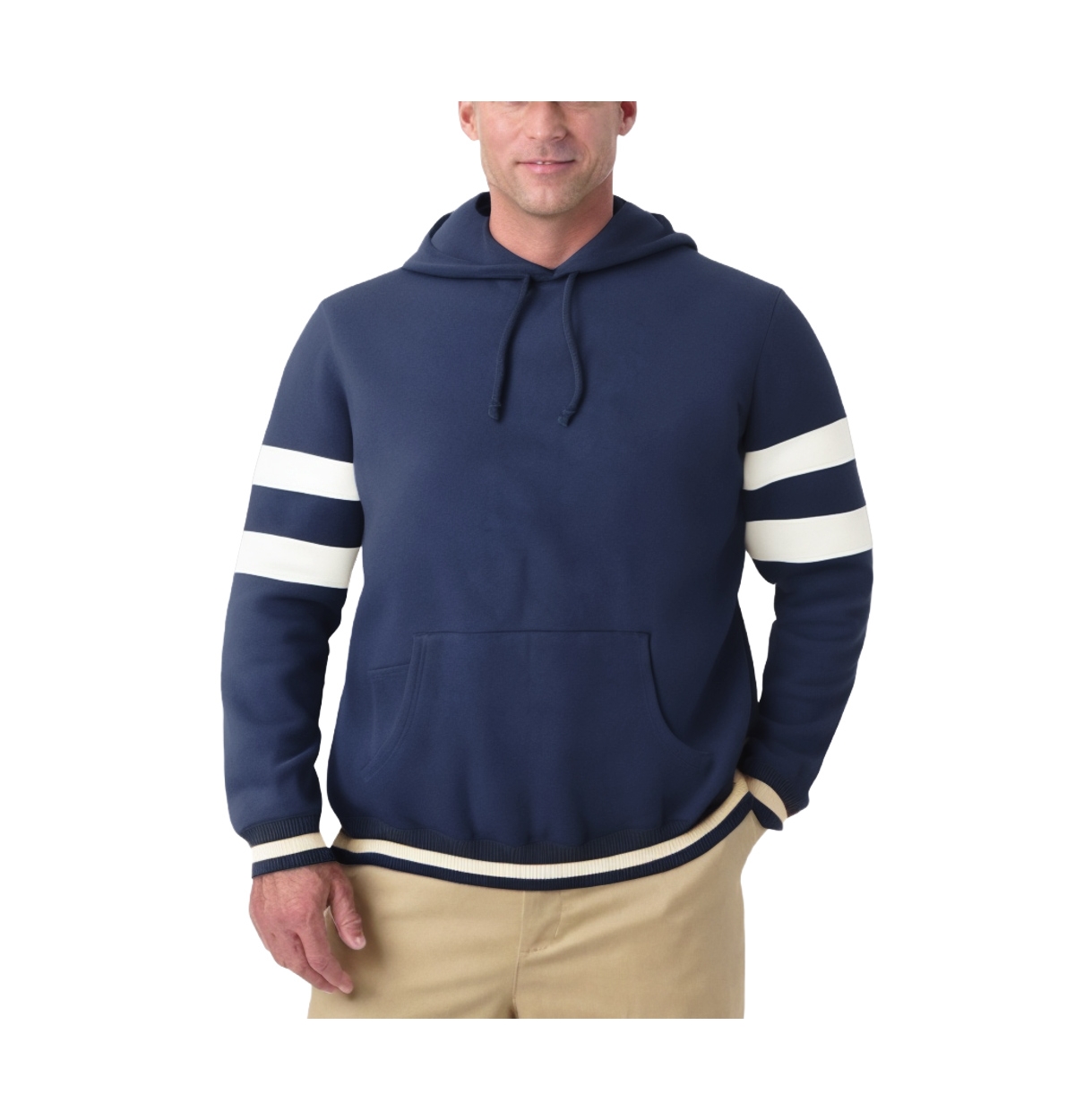 KingSize Big & Tall Coaches Collection Colorblocked Pullover Hoodie – Navy KingSize Big & Tall Coaches Collection Colorblocked Pullover Hoodie – Navy