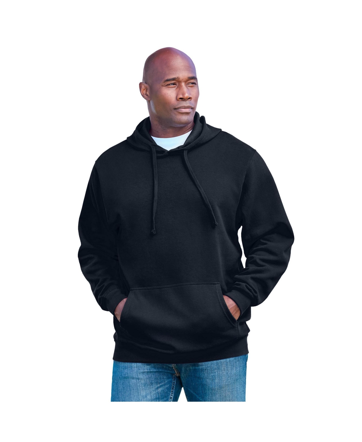 KingSize Big & Tall Fleece Pullover Hoodie – Black KingSize Big & Tall Fleece Pullover Hoodie – Black
