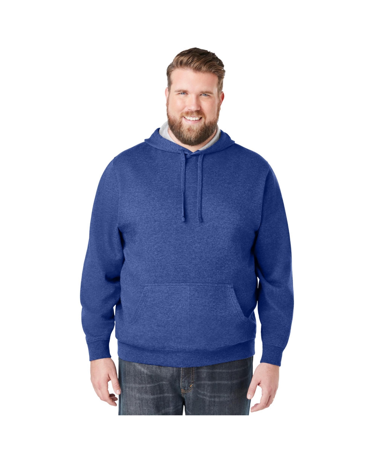 KingSize Big & Tall Fleece Pullover Hoodie – Heather navy