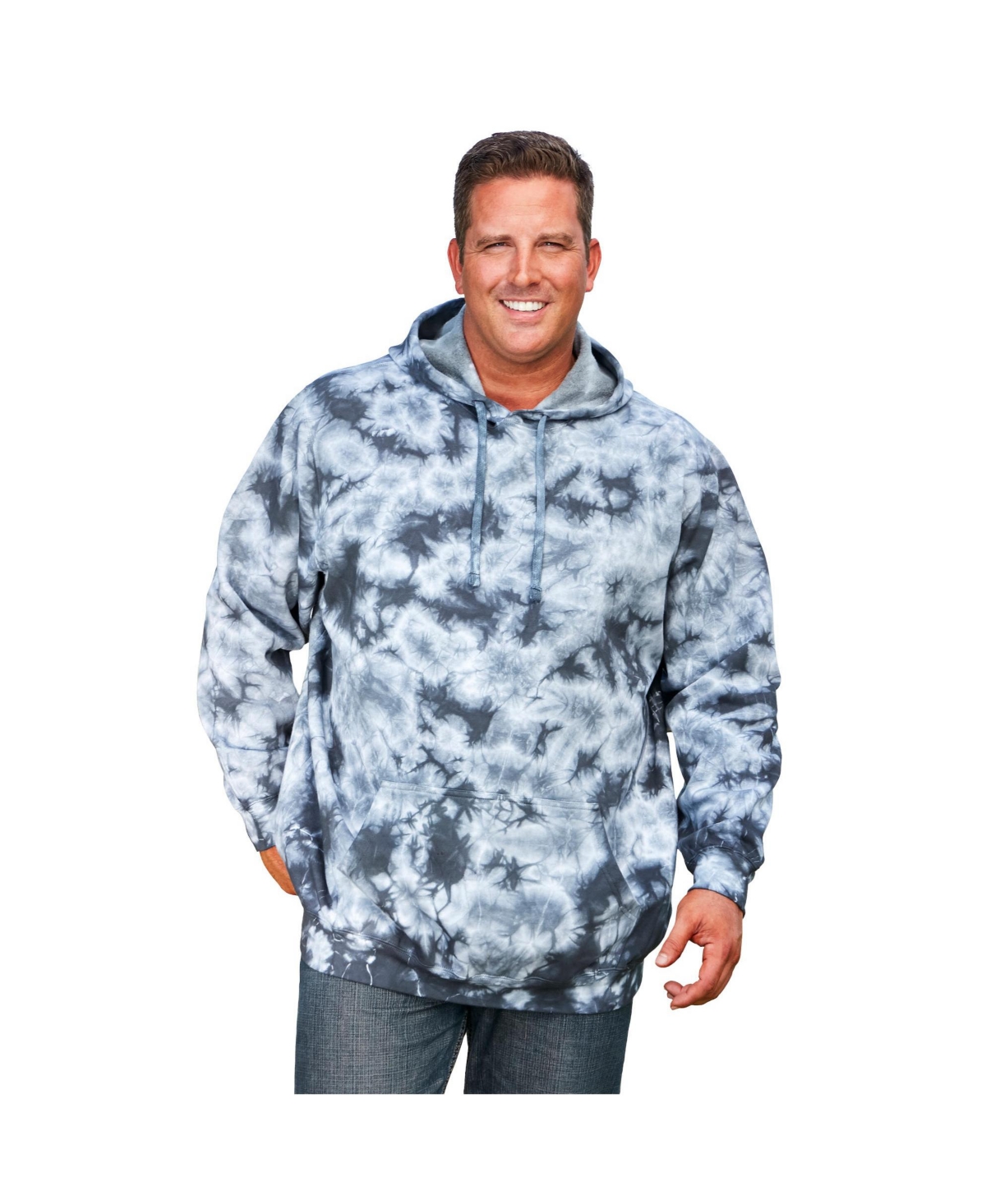 KingSize Big & Tall Fleece Pullover Hoodie – Steel marble KingSize Big & Tall Fleece Pullover Hoodie – Steel marble