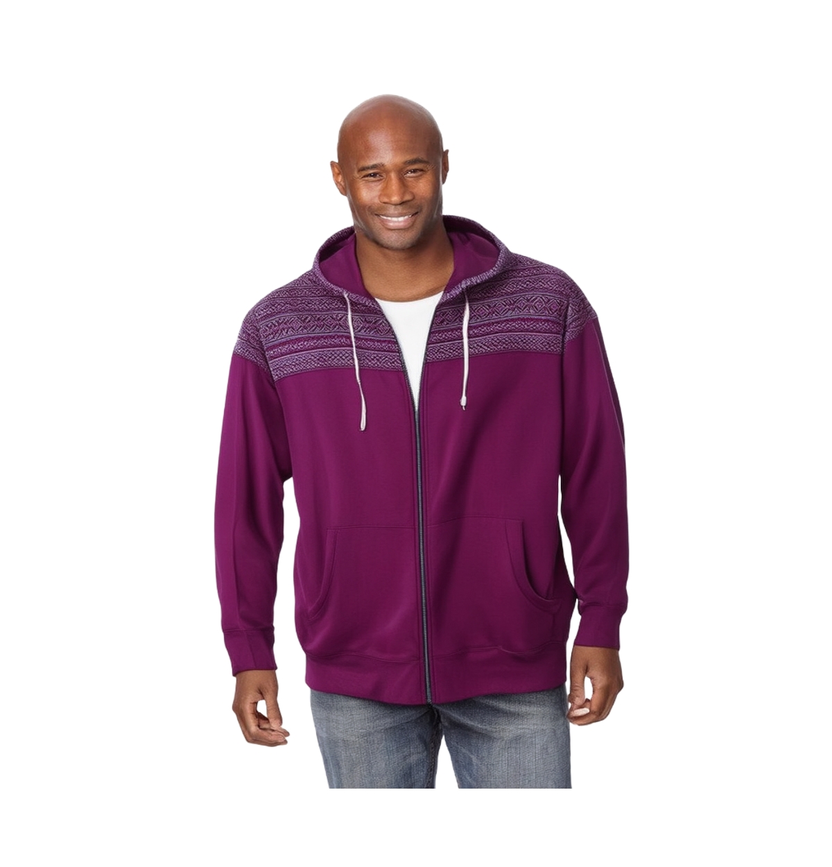 KingSize Big & Tall French Terry Snow Lodge Hoodie – Dark burgundy KingSize Big & Tall French Terry Snow Lodge Hoodie – Dark burgundy