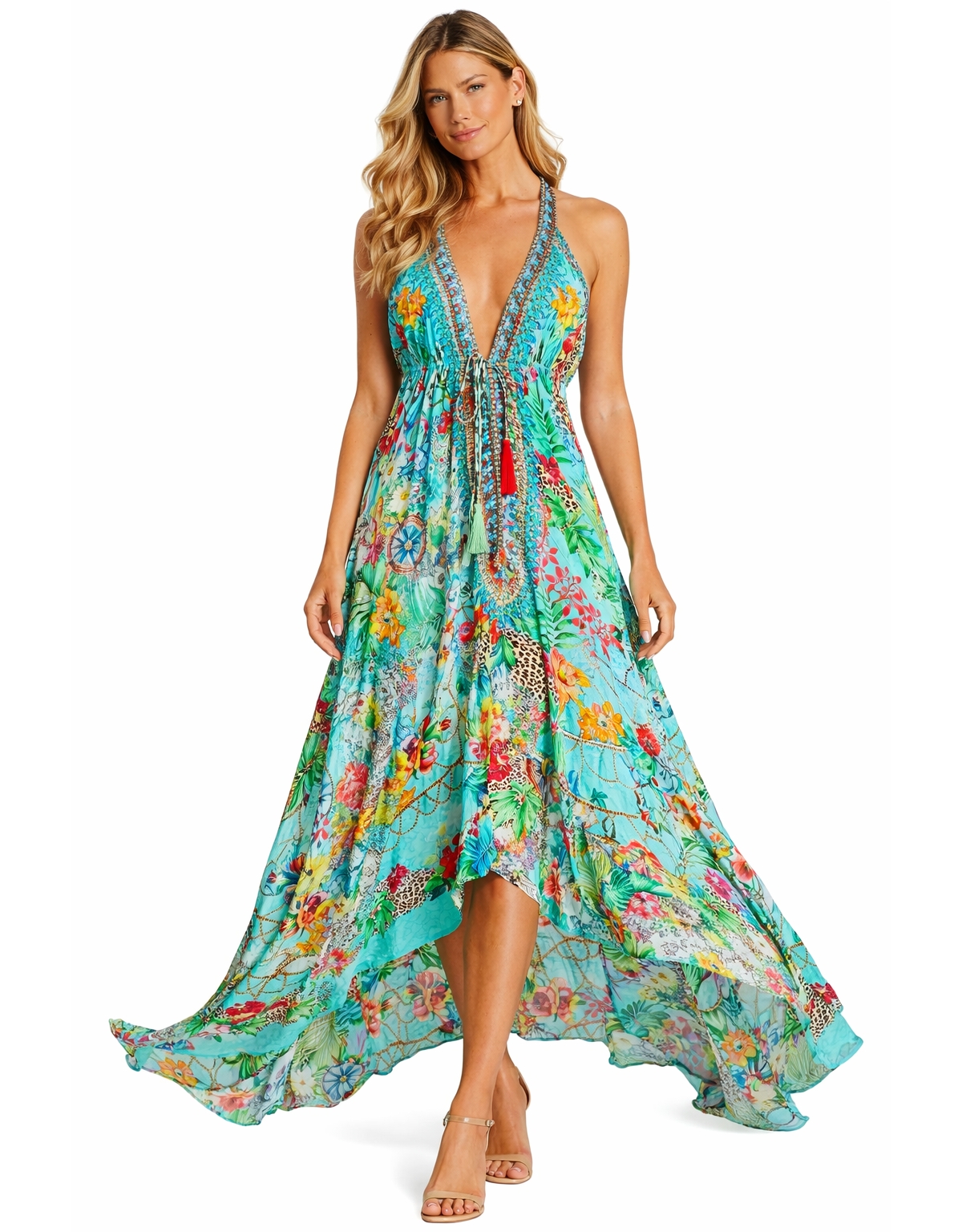 La Moda Clothing Women’s Maxi halterneck Dress La Moda Clothing Women’s Maxi halterneck Dress