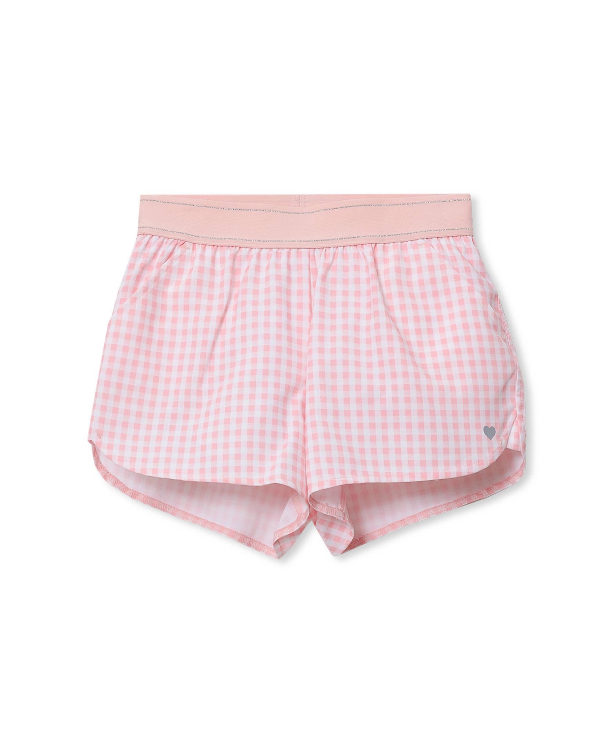 Lands’ End Girls Active Pull On Shorts – Pale rose gingham