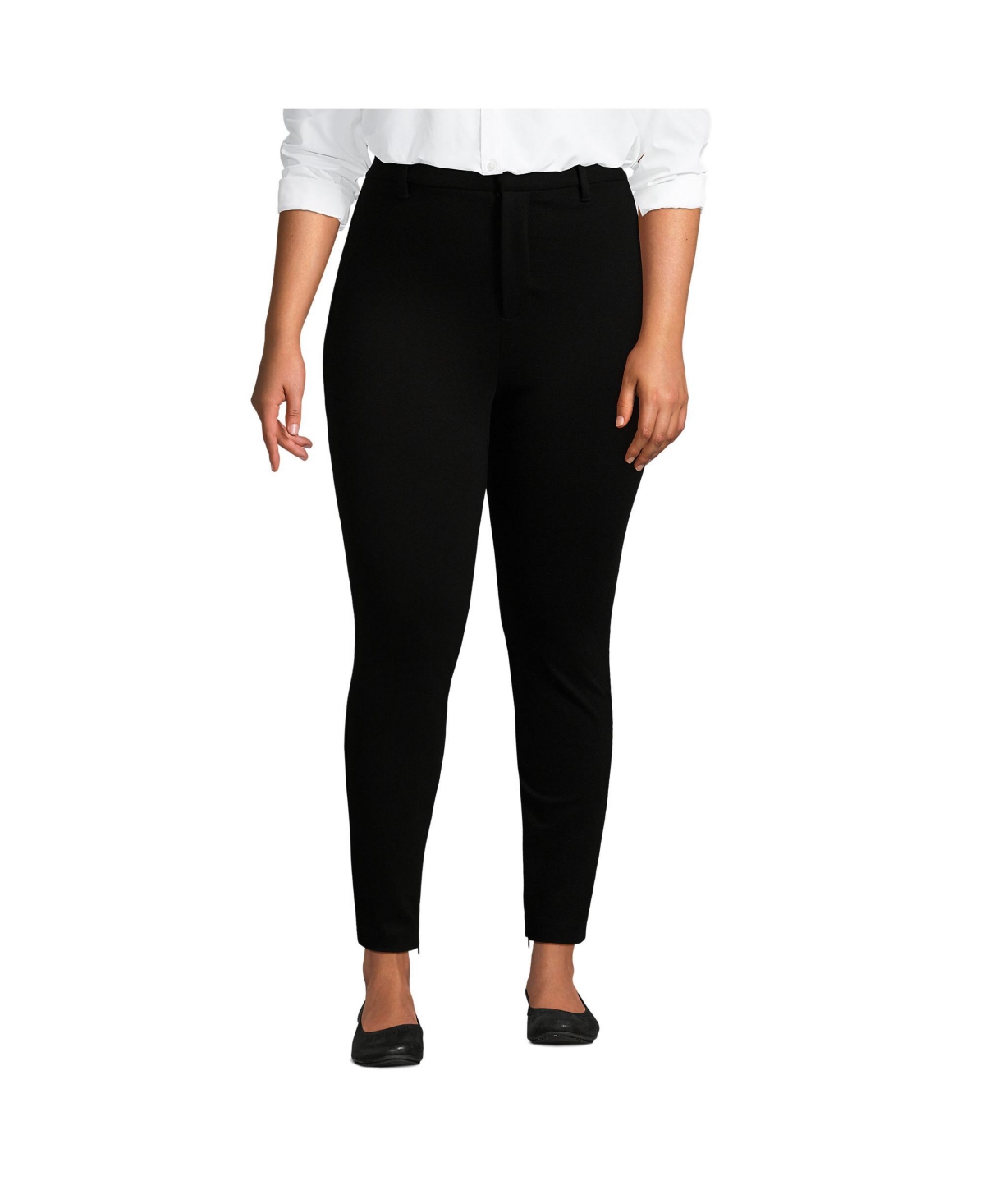 Lands’ End Women’s High Rise Ponte Polished Leggings – Black Lands’ End Women’s High Rise Ponte Polished Leggings – Black