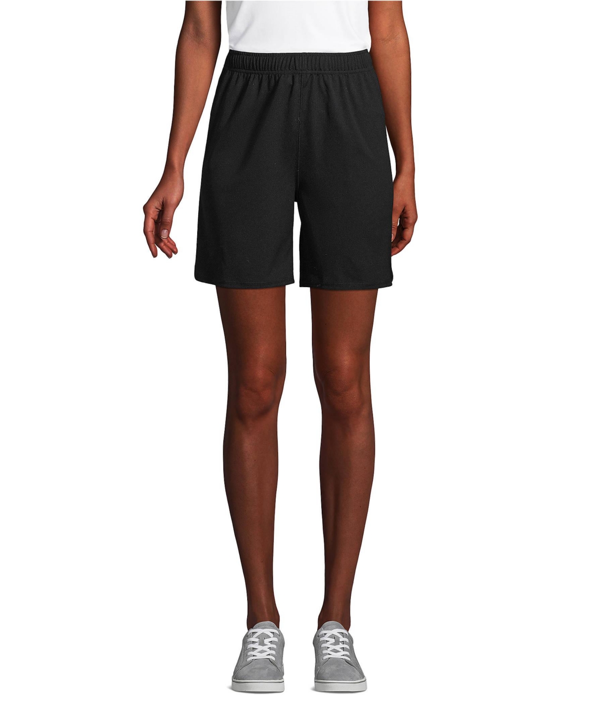 Lands’ End Women’s Mesh Gym Shorts – Black