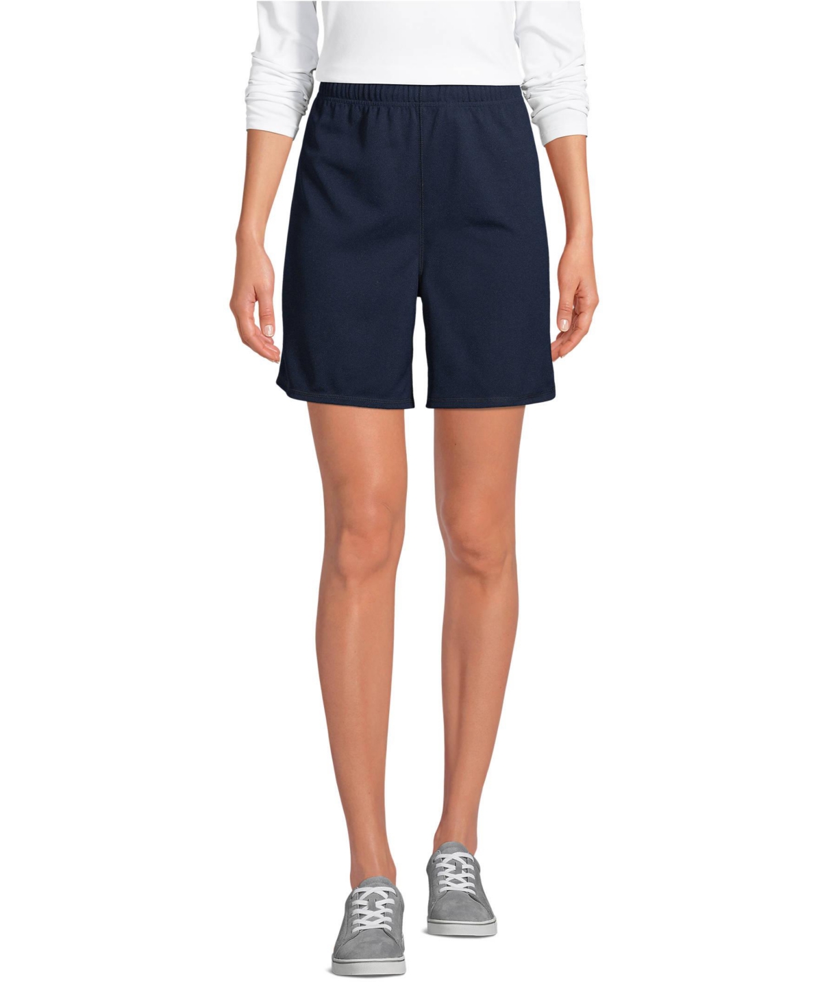 Lands’ End Women’s Mesh Gym Shorts – Classic navy Lands’ End Women’s Mesh Gym Shorts – Classic navy