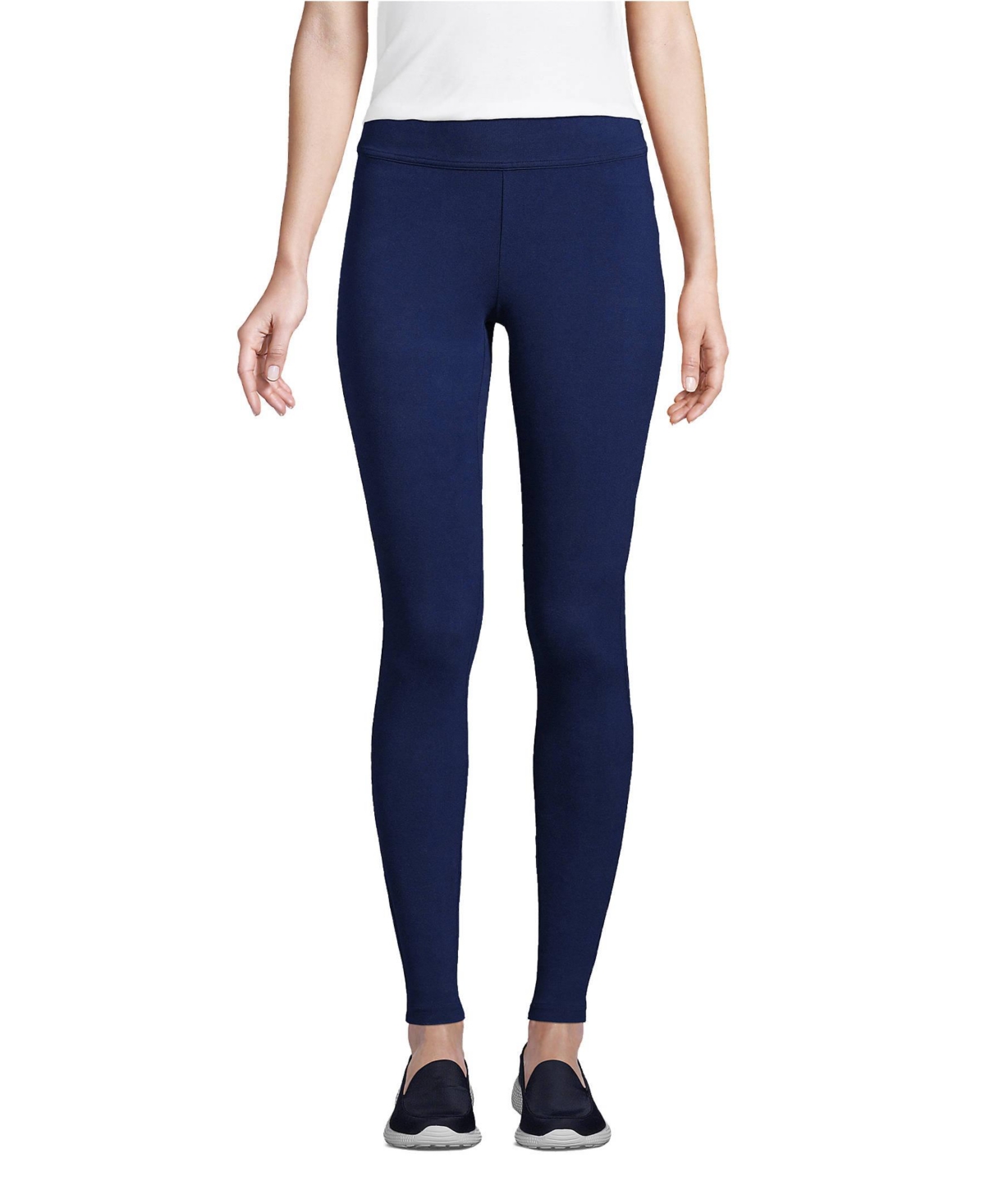 Lands’ End Women’s Starfish Mid Rise Knit Leggings – Deep sea navy