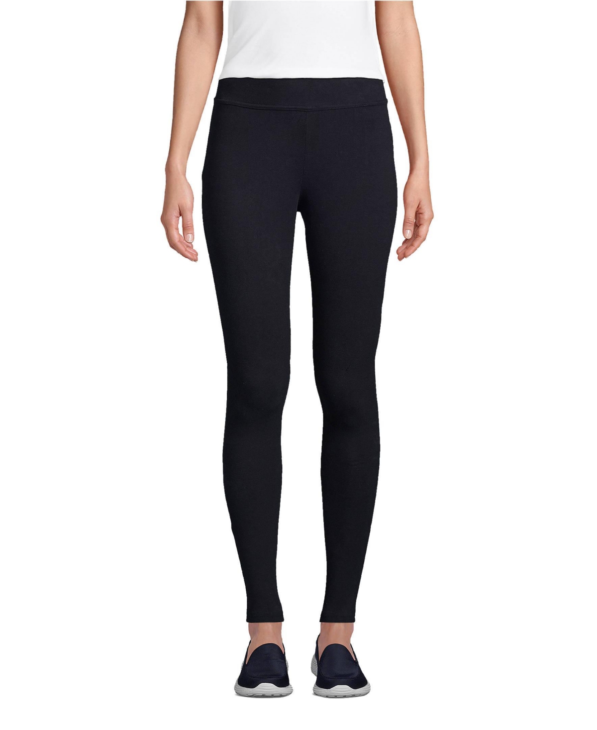 Lands’ End Women’s Tall Starfish Mid Rise Knit Leggings – Black Lands’ End Women’s Tall Starfish Mid Rise Knit Leggings – Black