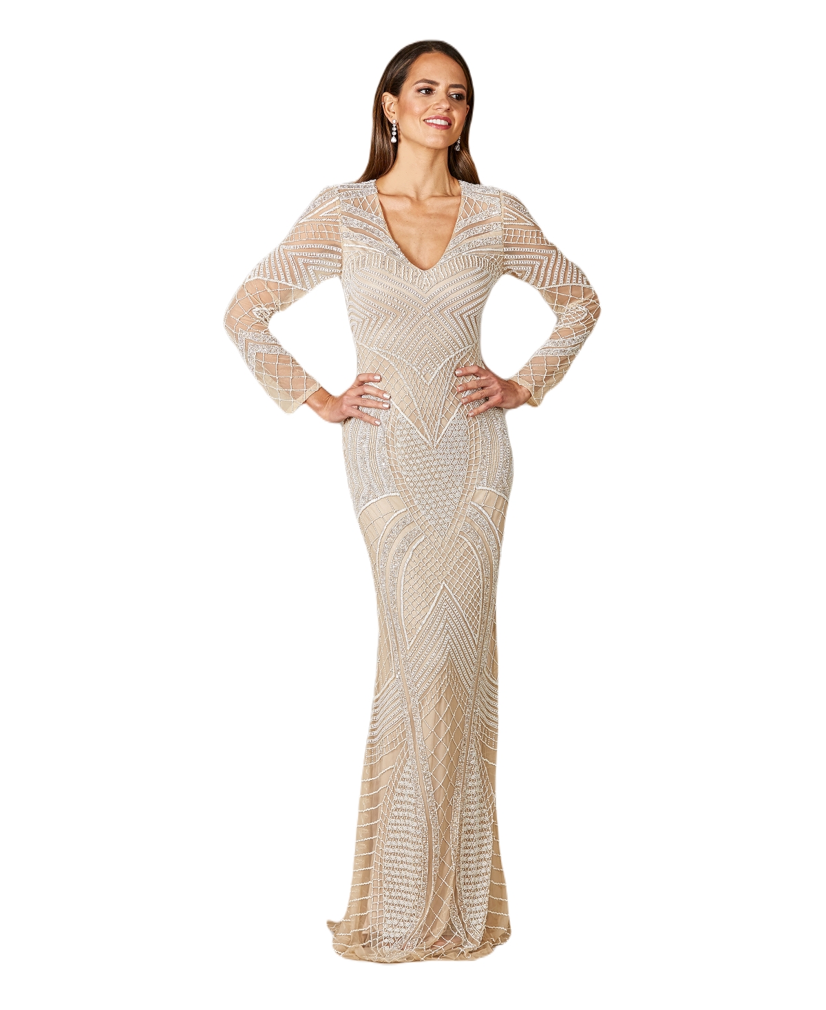 Lara Women’s Haley Beaded Dress Nude/Ivory Bridal – Ivory/nude Lara Women’s Haley Beaded Dress Nude/Ivory Bridal – Ivory/nude