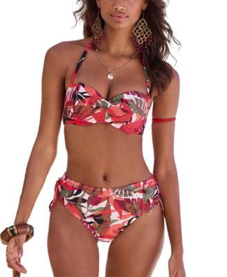 Lascana Womens Tropical Print Bikini Swimsuit Top Bottom Collection Lascana Womens Tropical Print Bikini Swimsuit Top Bottom Collection