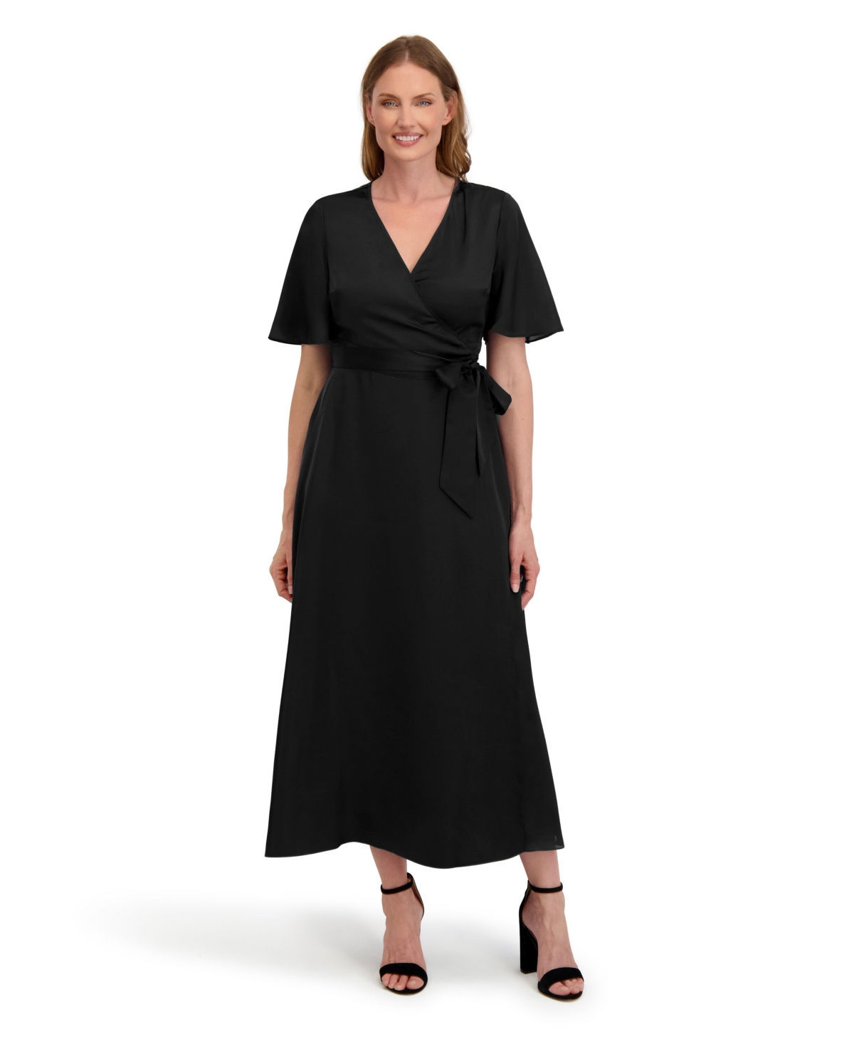Laundry By Shelli Segal Women’s Madison Wrap Dress – Black onyx Laundry By Shelli Segal Women’s Madison Wrap Dress – Black onyx