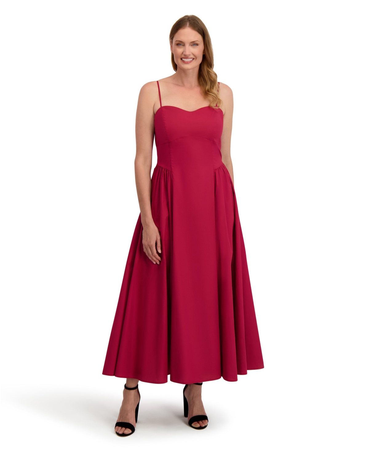 Laundry By Shelli Segal Women’s Olivia Strappy Drop Waist Dress – Rumba red